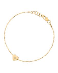 Michael Kors  Heart Charm Bead Bracelet, Golden