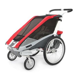 Thule Active with Kids Chariot Cougar 1 Multi Sport Child Carrier with Strolling Kit   Red    Thule