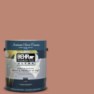 BEHR Premium Plus Ultra 1 Gal. #PPU2 9 Ginger Rose Satin Enamel Interior Paint 775401