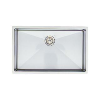 BLANCO Precision 20 in x 32 in Satin Polished Single Basin Stainless Steel Undermount Residential Kitchen Sink