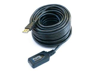 CABLES UNLIMITED USB 1350 16 16 ft. Silver USB 2.0 A to A Male to Female Active Extension Cable
