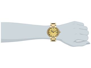 isaac mizrahi new york crystal case tuxedo dial classic bracelet watch gold