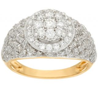 Woven Halo Cluster Diamond Ring, 14K Gold, 1.00 cttw by Affinity   J326269 —