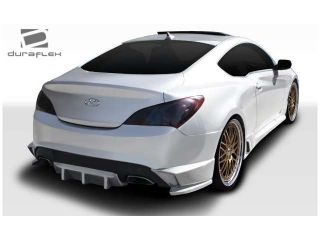 2010 2012 Hyundai Genesis 2DR Duraflex TP R Rear Lip Spoiler with Diffuser (2 Pieces) 107751