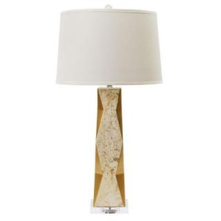 Fangio Lighting 32.5 in. Marbled Gold Ceramic Table Lamp 8789MARBLED