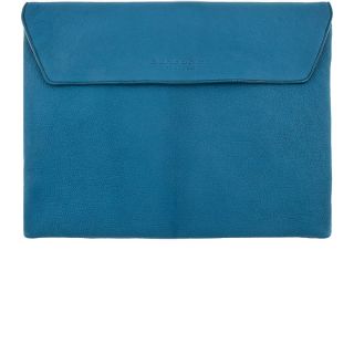 Burberry Prorsum Blue Calfskin Leather Laptop Pouch