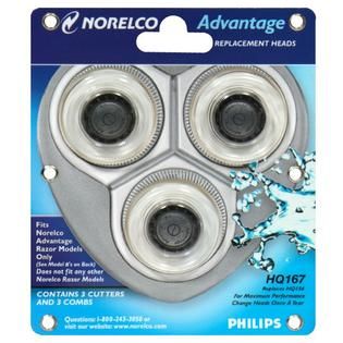 Norelco Advantage Replacement Heads, HQ 167, 3 replacement heads