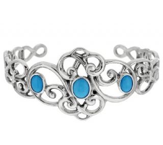 Carolyn Pollack Sleeping Beauty Turquoise Sterling Cuff —