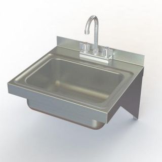 Aero Manufacturing NSF 17'' x 15'' Single Wall Mounted Hand Sink with Faucet