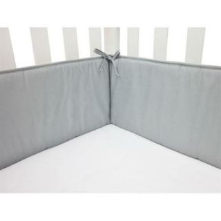American Baby Company 100% Cotton Percale Crib Bumper   Gray