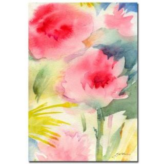 Trademark Fine Art 22 in. x 32 in. Pink Flowers Canvas Art SG056 C2232GG
