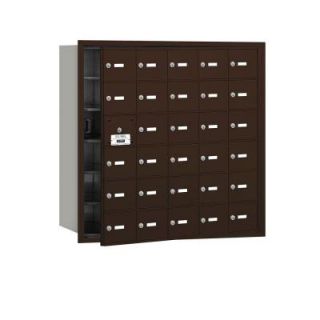 Salsbury Industries Bronze USPS Access Front Loading 4B Plus Horizontal Mailbox with 30A Doors (29 Usable) 3630ZFU
