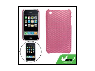 Pink Plastic Mesh Style Back Case Cover for iPhone 3G