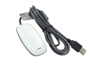 PC Wireless Gaming USB Receiver Adapter for Windows Microsoft Xbox 360 Controller White