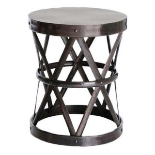 Hammered Drum Cross Dark Bronze Large Table/Stool