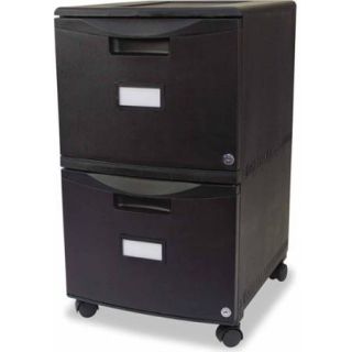 Storex 2 Drawer Mobile Filing Cabinet, 14 3/4w x 18 1/4d x 26h