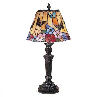 Dale Tiffany Butterfly/Peony Desk and Table Lamp