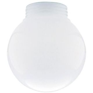 Westinghouse 6 in. White Polyethylene Threaded Neck Globe with 3 1/4 in. Thread 8188700