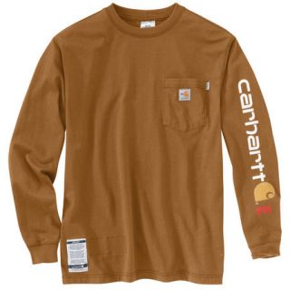 Carhartt Mens Flame Resistant Force Graphic Long Sleeve T Shirt 775604