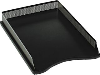 Rolodex E22615 Distinctions Self Stacking Desk Tray, Metal, Black