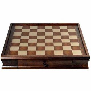 Deluxe Chess Board with Storage Drawers, Camphor Wood, 19"