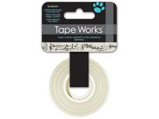 Tape Works Tape .625"X50ft Musical Notes; Tan & Black