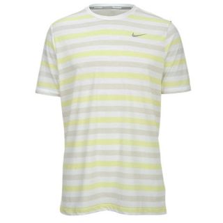 Nike Dri FIT Touch Tailwind Striped T Shirt   Mens   Running   Clothing   Dark Grey/Black/Reflective Silver