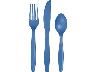 Club Pack of 432 True Blue Heavy Duty Plastic Forks, Spoons and Knifes