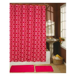 Paragon Fuchsia Decor Collection Shower Curtain, Hooks and Bath Rug 15