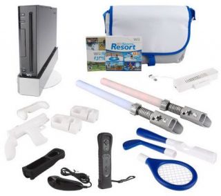 Nintendo Wii Sports Resort Gaming Bundle w/ Soft Sports Kit&LightSabers   E166453 —