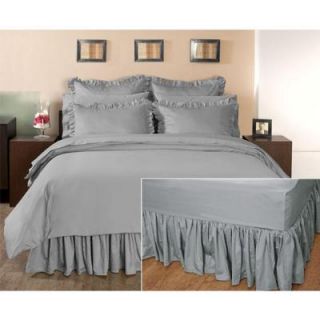 Home Decorators Collection Ruffled Grant Gray Queen Bedskirt 0854520270
