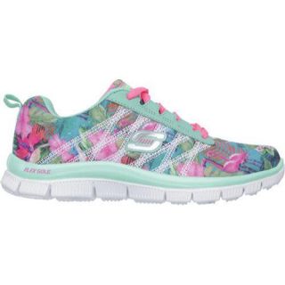 Girls Skechers Skech Appeal Floral Bloom Sneaker Aqua/Multi