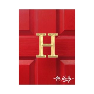 Michael Healy Designs MHMH1 Monogram Letter H Brass Door Knocker