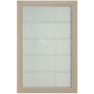 Pittsburgh Corning LightWise Icescapes Sand Vinyl New Construction Glass Block Window (Rough Opening 17.625 in x 72.125 in; Actual 16.375 in x 71.125 in)
