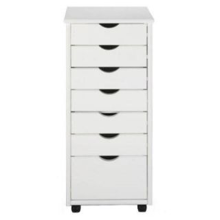 Home Decorators Collection Stanton 6+1 Drawers Storage Cart in White 0200310410