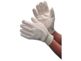 Bulk Buys Double Palm Canvas Hot Mill Gloves with Red Wrist   Case of 120