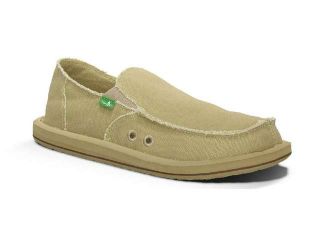 Sanuk Vagabond Mens Size 10 Brown Textile Loafers Shoes