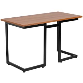 Cherry Computer Desk with Black Frame   16565985  