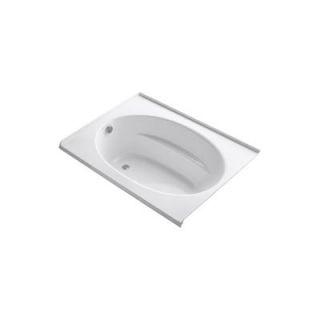 KOHLER Windward 5 ft. Acrylic Oval Drop in Whirlpool Bathtub in White K 1112 GLF 0