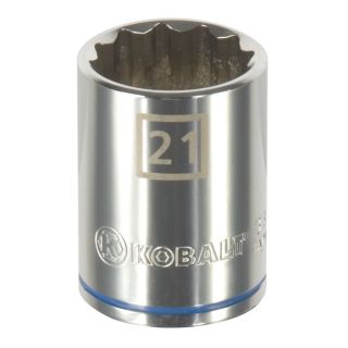 Kobalt 1/2 in Drive 21mm 12 Point Metric Socket