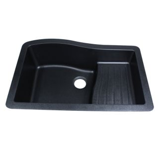 Granite Composite Black 33 inch Undermount Kitchen Sink  