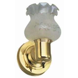 Design House 1 Light Polished Brass Vanity Sconce 500975