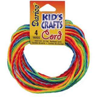 Darice Kid's Crafts Cord, Rainbow, 3mm, 4 yd