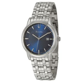 Bulova Mens 96B197 Bracelet Stainless Steel Blue Dial Watch