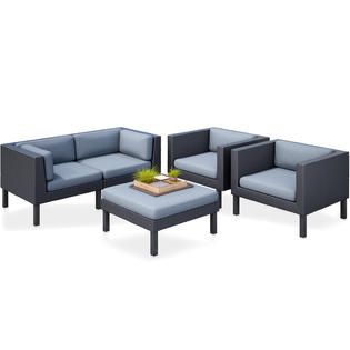 CorLiving Oakland 5 pc Sofa and Chair Patio Seating Set
