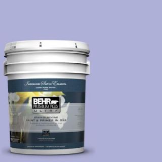 BEHR Premium Plus Ultra 5 gal. #620B 4 Pixie Violet Satin Enamel Interior Paint 775405