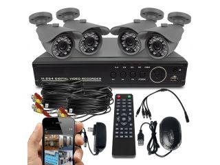 Best Vision 8 Channel D1 DVR Security System with 4 x 800TVL Indoor/Outdoor Bullet Cameras, 65 IR Range Night Vision, 500GB Hard Drive Installed,  Remote View on Smartphone/Tablet, Motion Detection