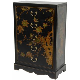 Black Lacquer Five Drawer Chest (China)   14257720  