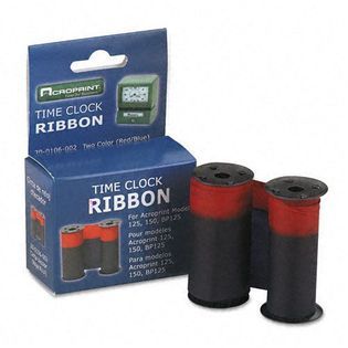 Acroprint Ribbon for Model 125 and 150 Time Clocks, Blue/Red   Office