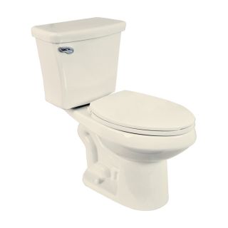 Penguin Toilets Dual Flush Biscuit 1.6; 1.1 GPF (6.06; 4.16 LPF) 12 in Rough In Elongated Dual Flush 2 Piece Chair Height Toilet